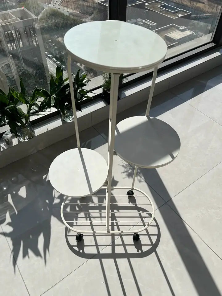 Modern gold 5 tier plant stand with wheels living room flower rack