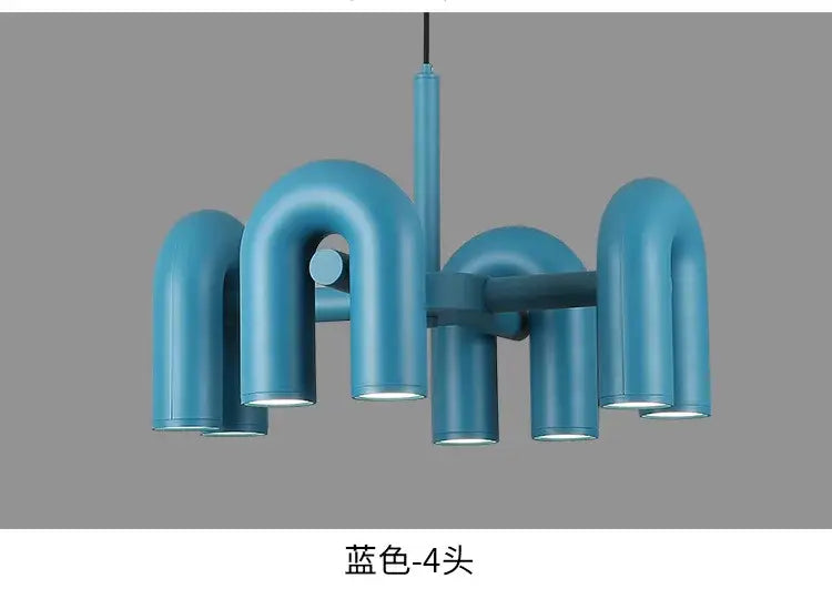 Modern pink neon inquiry led ceiling chandelier bedroom light