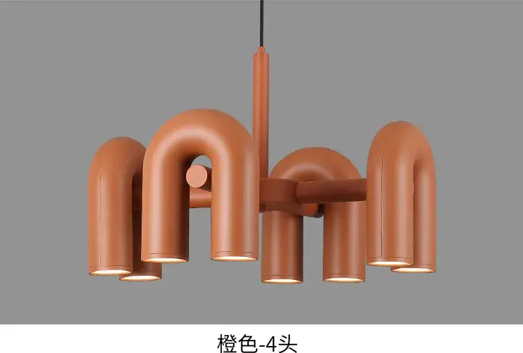 Modern pink neon inquiry led ceiling chandelier bedroom light