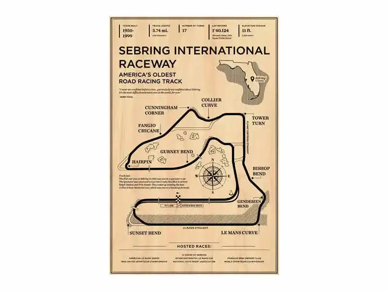 Vintage sepia interlagos monaco grand prix art print living room decor