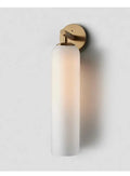 Modern smoked & frosted glass wall sconce bedroom sleek glass light