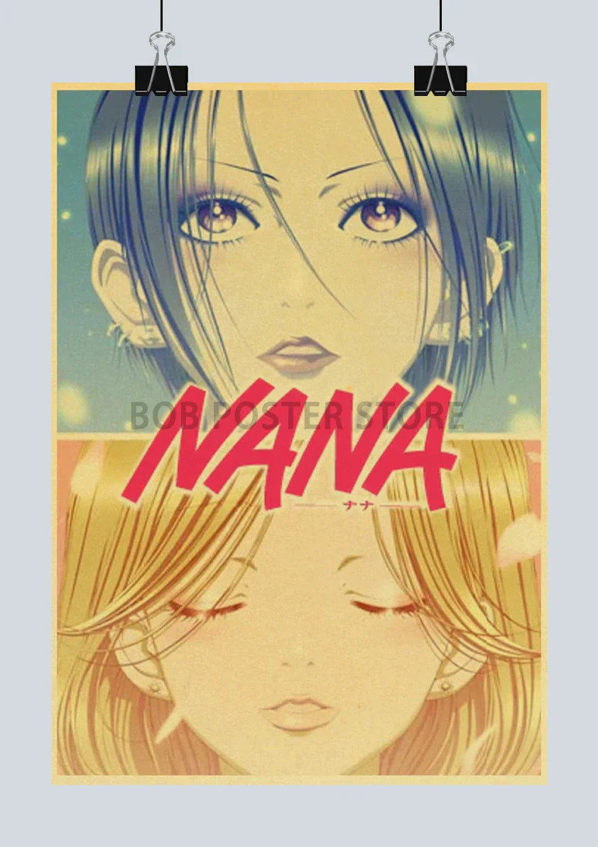 Nostalgic orange & red nana anime kraft poster bedroom cafe decor