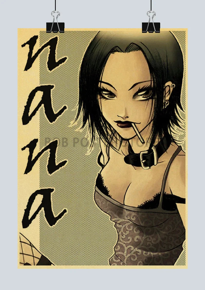 Retro nana anime poster set bedroom fashion wall decor