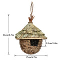 Rustic handwoven natural grass bird cage outdoor garden decor