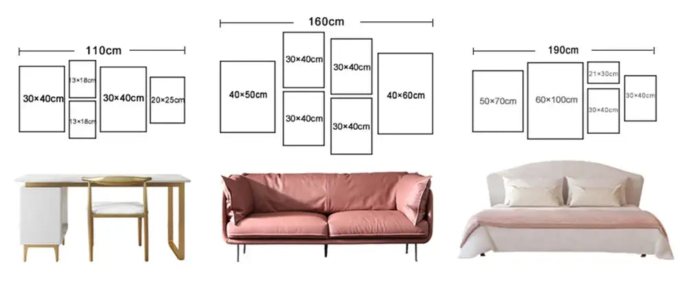 Textured beige chunky knit blanket bedroom wall art set