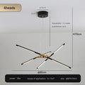 Modern gold led chandelier with remote control for dining room