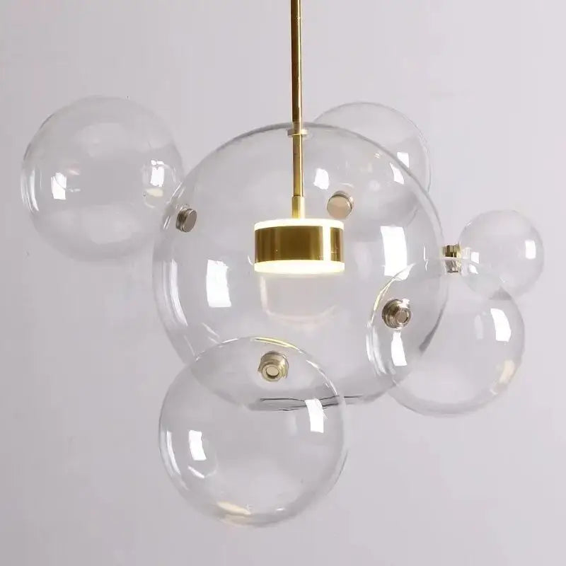 Modern geometric globe led chandelier dining room pendant light