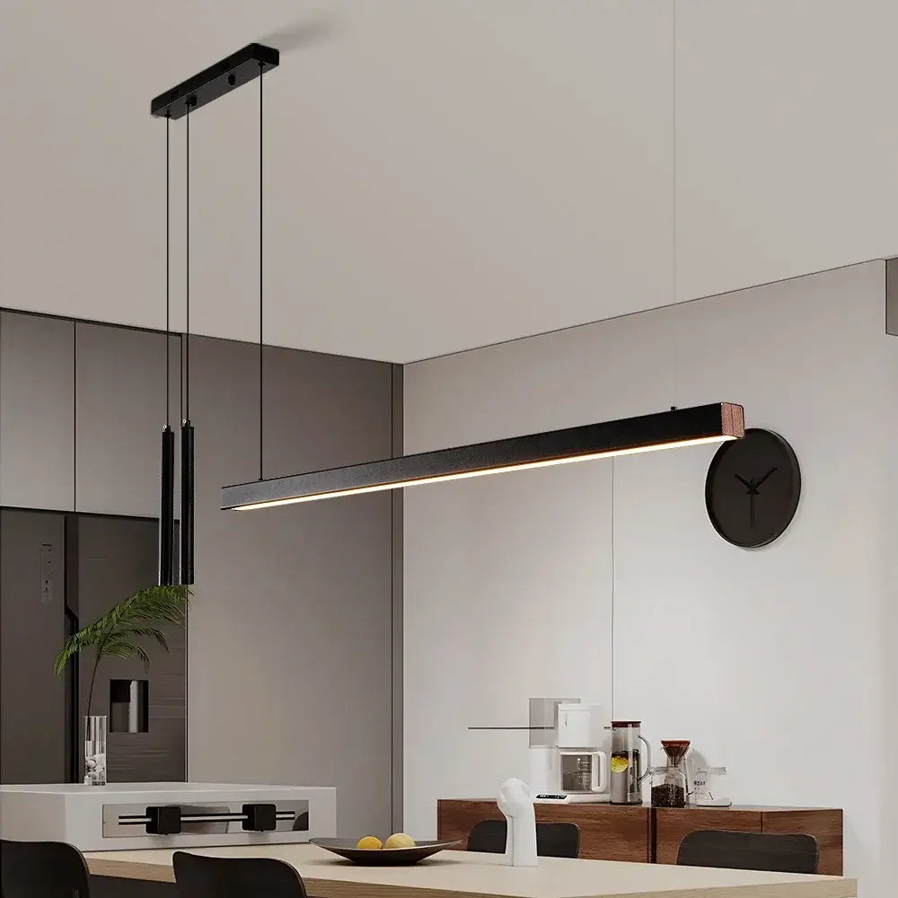 Minimalist black nordic led chandelier dining room pendant light