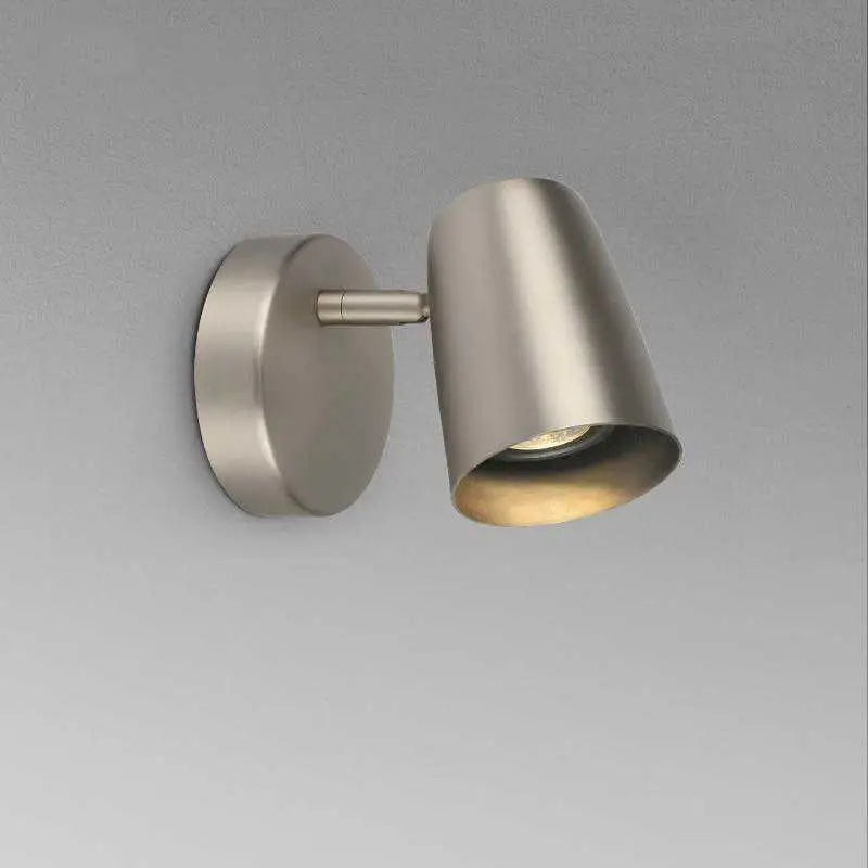 Modern brushed nickel wall sconces bedroom conical spotlight