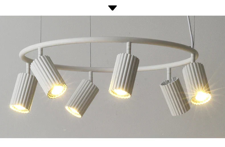 Modern natural wood donna circle chandelier for dining room kitchen