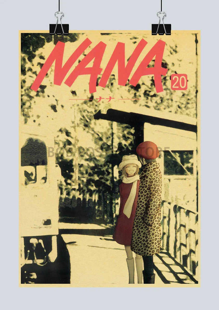 Vintage japan anime nana kraft poster bedroom wall art