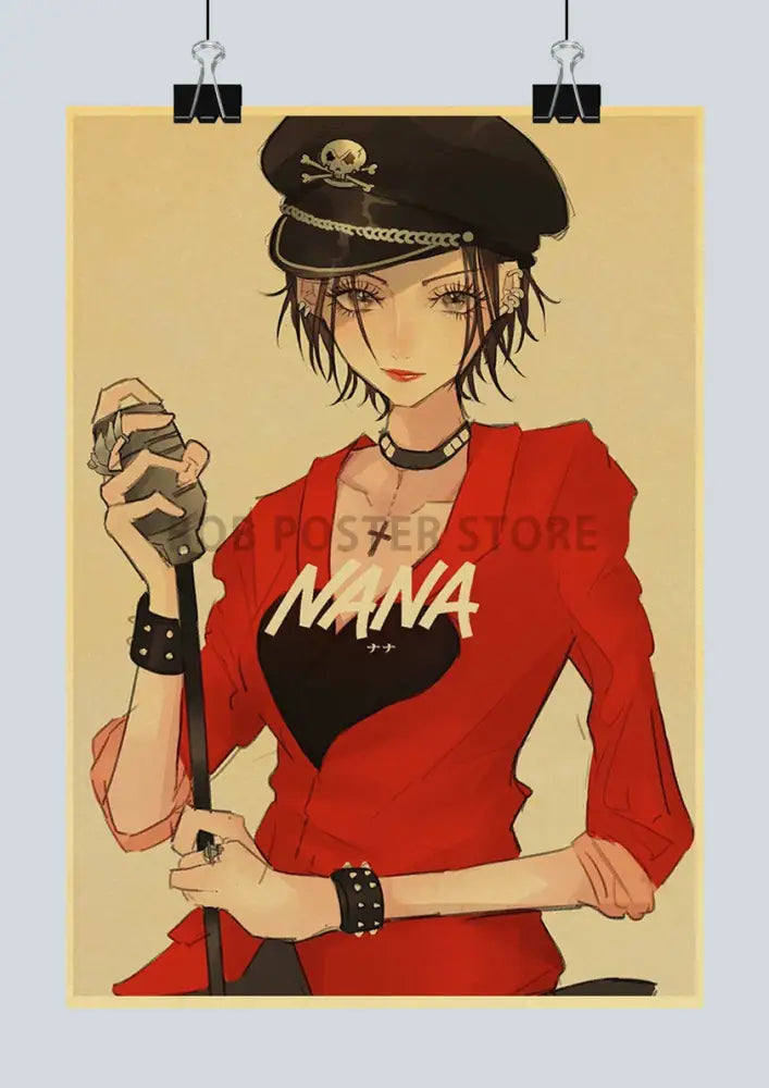 Vintage japan anime nana kraft poster bedroom wall art