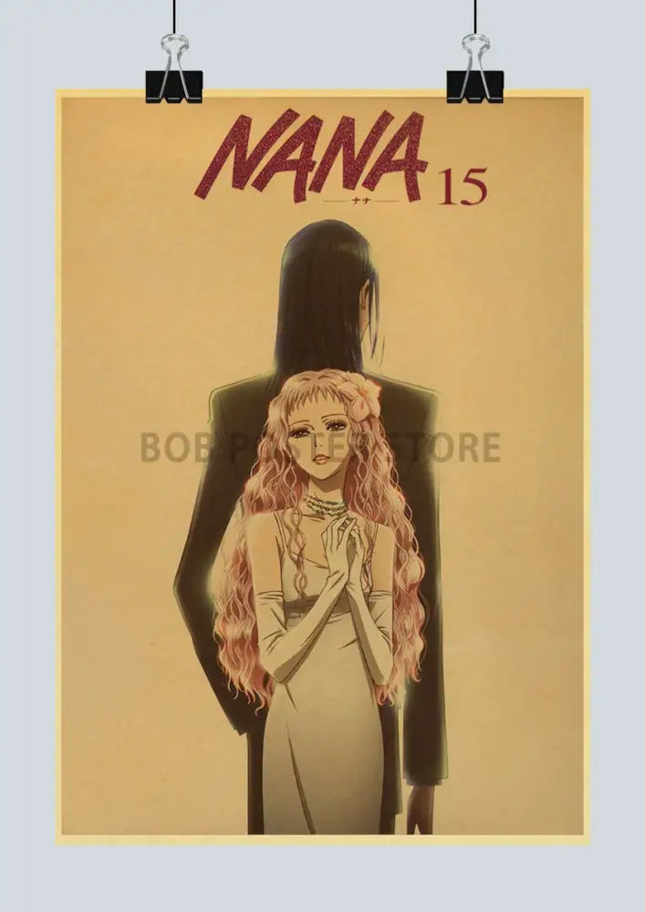 Vintage japan anime nana kraft poster bedroom wall art