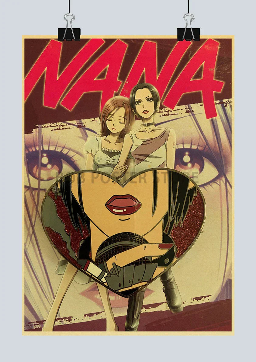 Vintage japan anime nana kraft paper poster bedroom wall decor