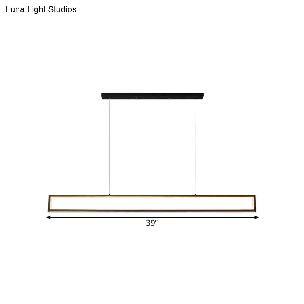 Modern black & gold led island pendant light kitchen ceiling lamp