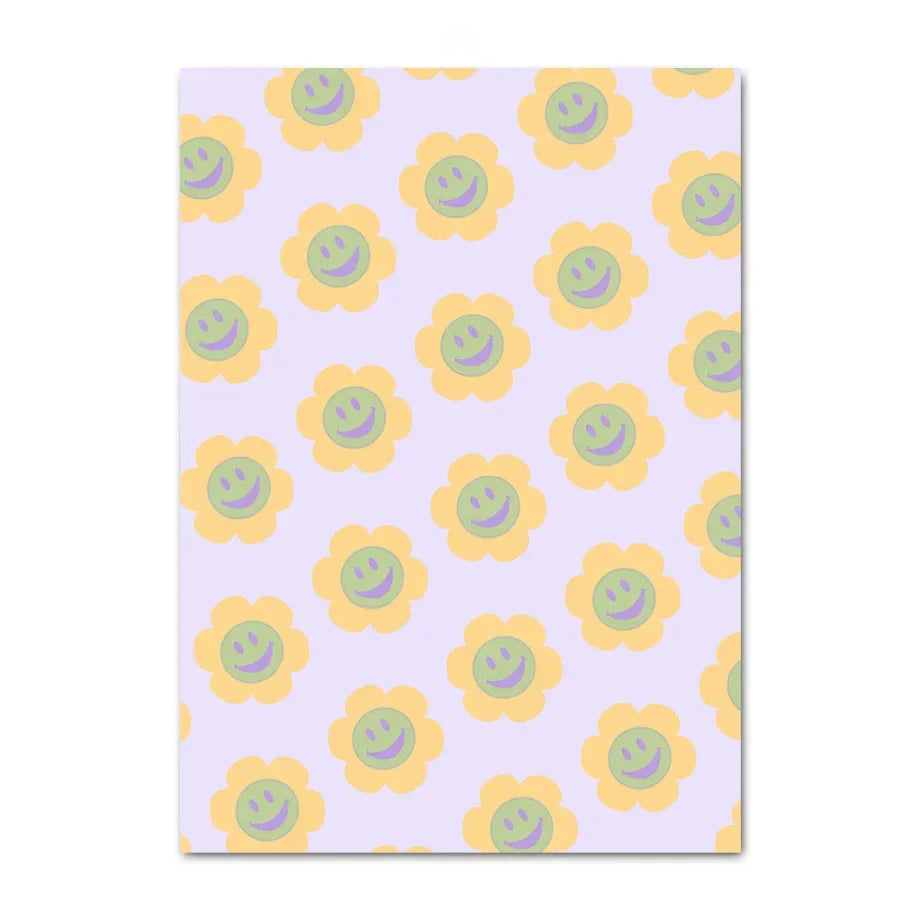 Pastel pink & peach flower canvas wall art for bedroom decor