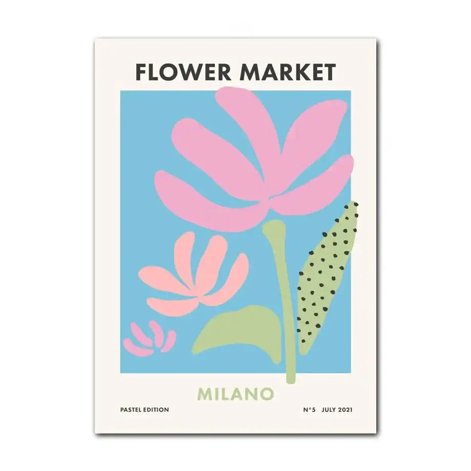 Pastel yellow smiley flower wall art bedroom bondi poster