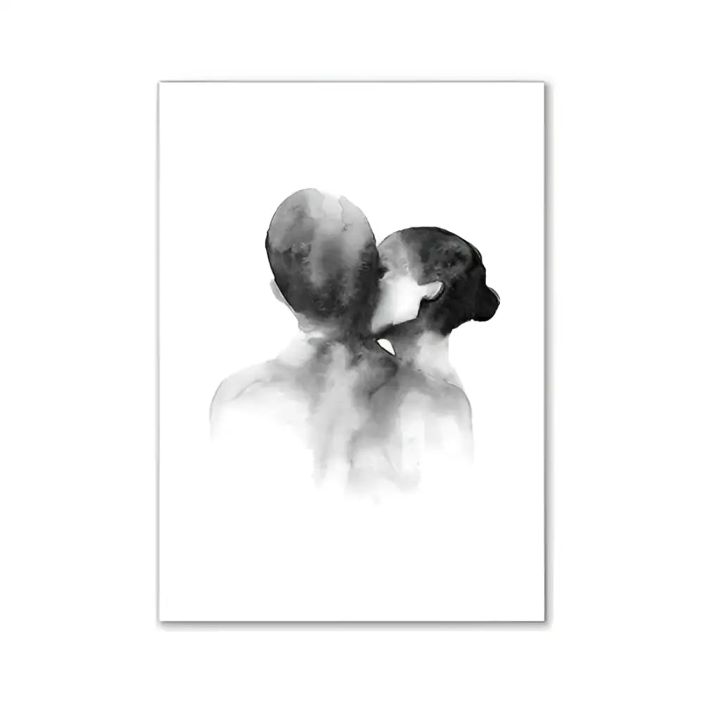 Minimalist pink and white love wall art bedroom room decor