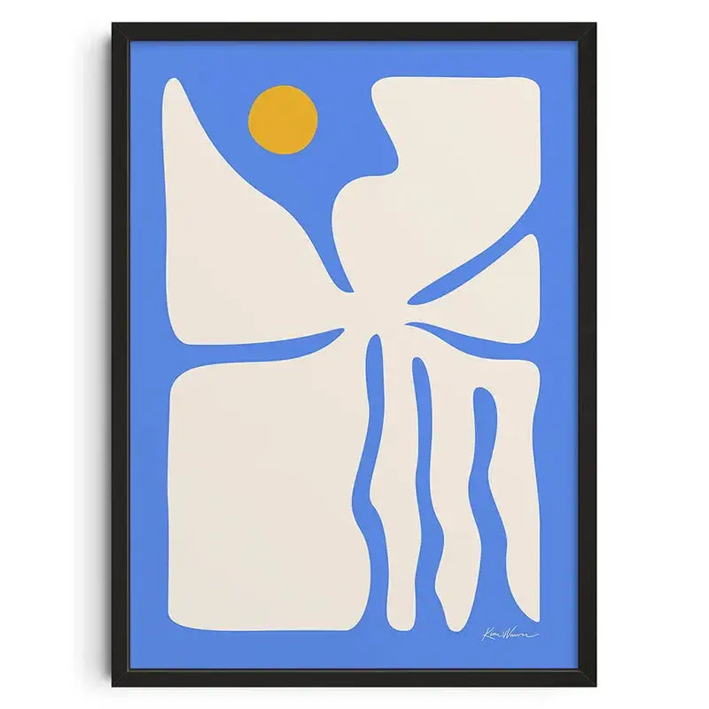 Retro blue earth to neptune canvas print living room home decor