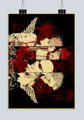 Retro black & red japan anime nana poster set bedroom wall decor