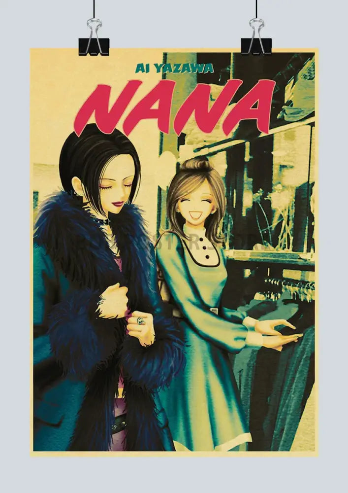 Retro black & red japan anime nana poster set bedroom wall decor