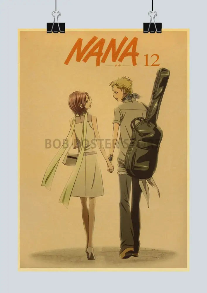 Vintage retro japan anime nana poster set bedroom wall decor
