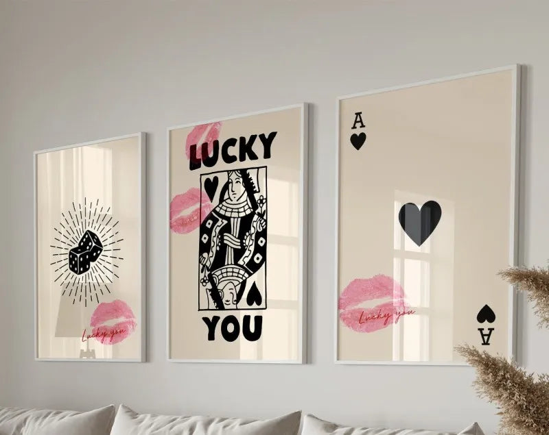Retro beige and dark gray sectional sofa living room wall art posters