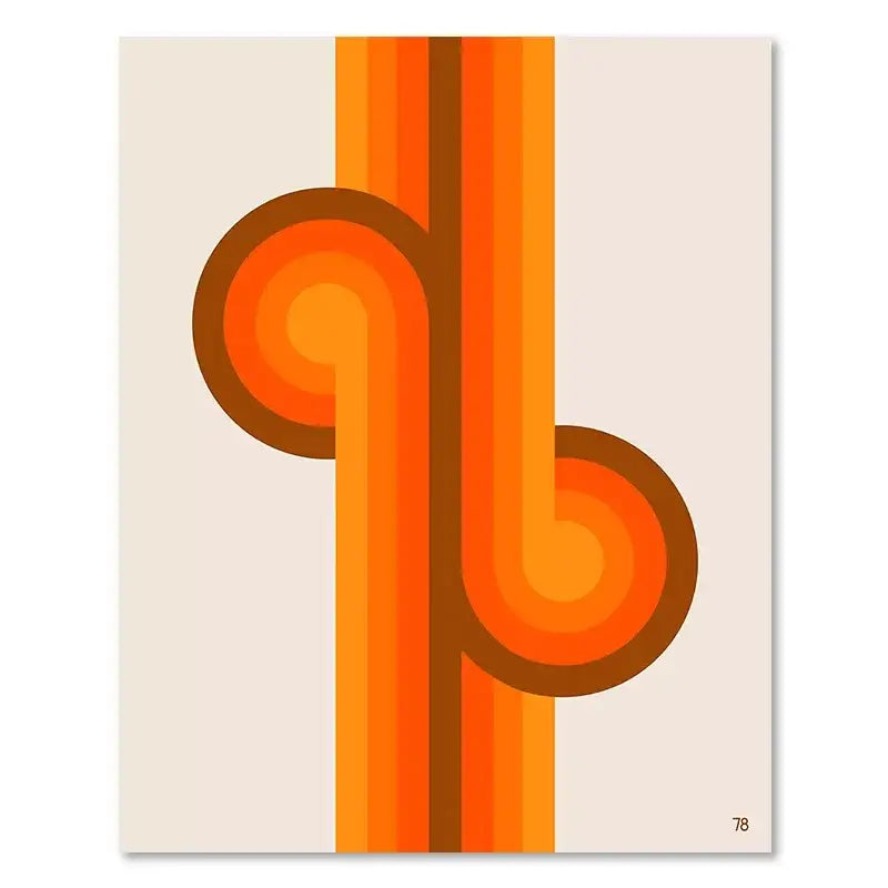 Retro rainbow abstract sunset art prints – living room wall decor