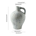 Rustic handmade white ceramic vase living room coarse pottery jug