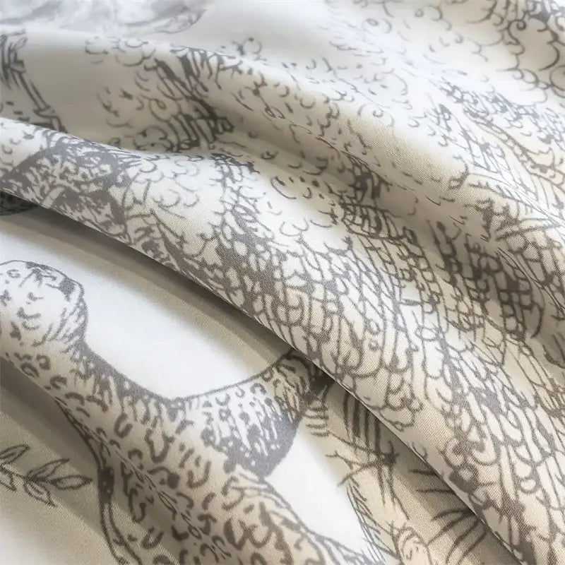 Toile blue & white eucalyptus fiber duvet cover bedroom set