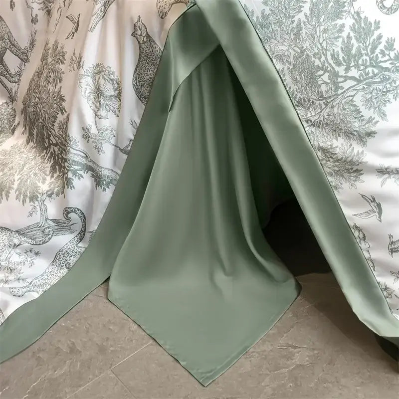 Toile blue & white eucalyptus fiber duvet cover bedroom set