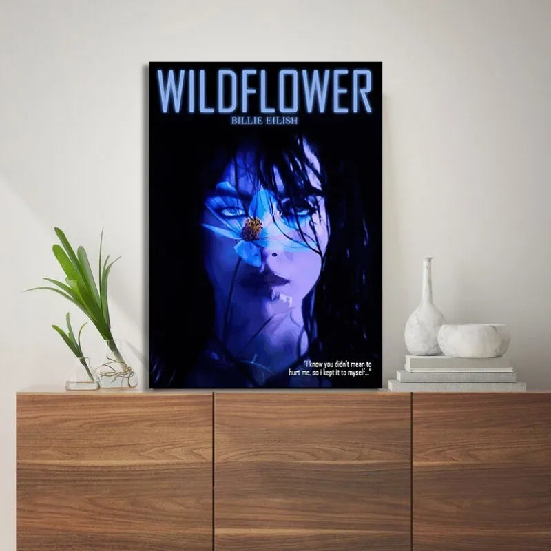 Stylized blue singer b-billies series canvas art bedroom home decor