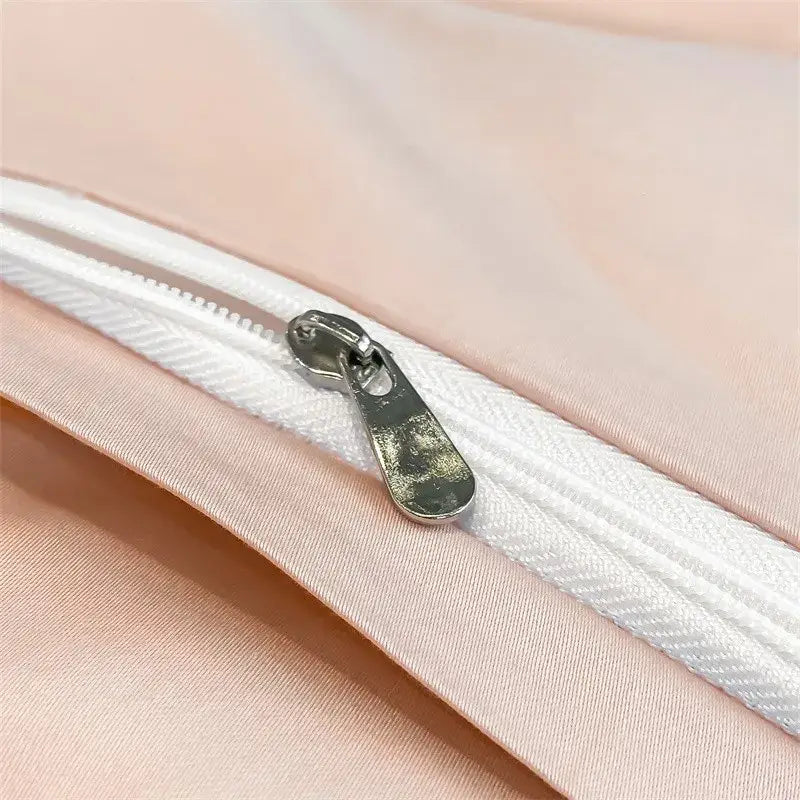 Silver gray satin 1000tc duvet cover set bedroom bedding