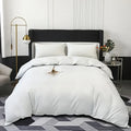 Luxury black satin duvet cover set bedroom bedding