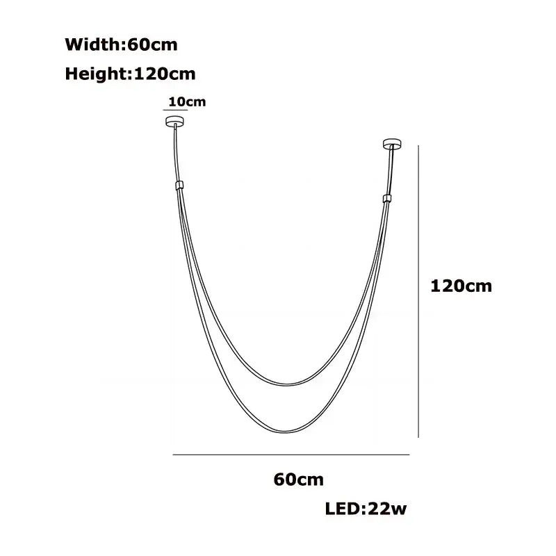 Minimalist silver flexible leather belt wall lamp bedroom light