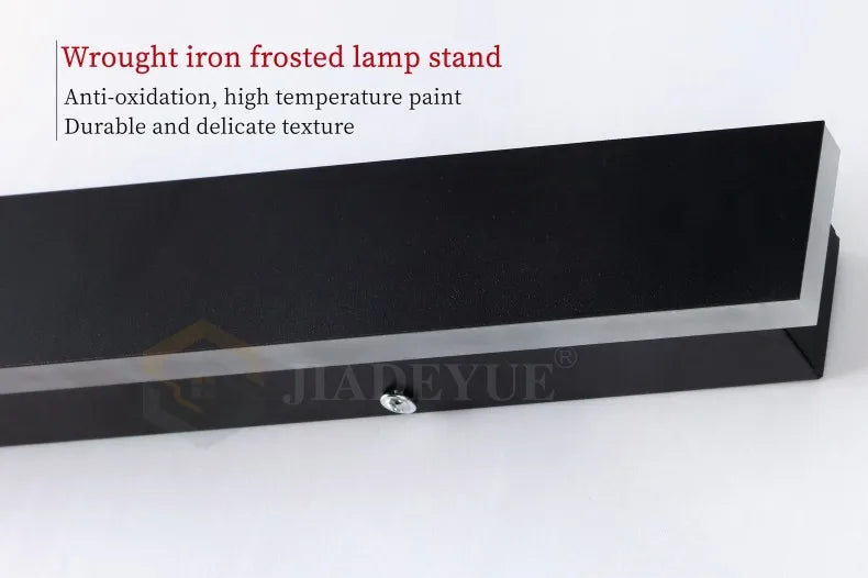 Modern minimalist black waterproof led long wall light outdoor sconce