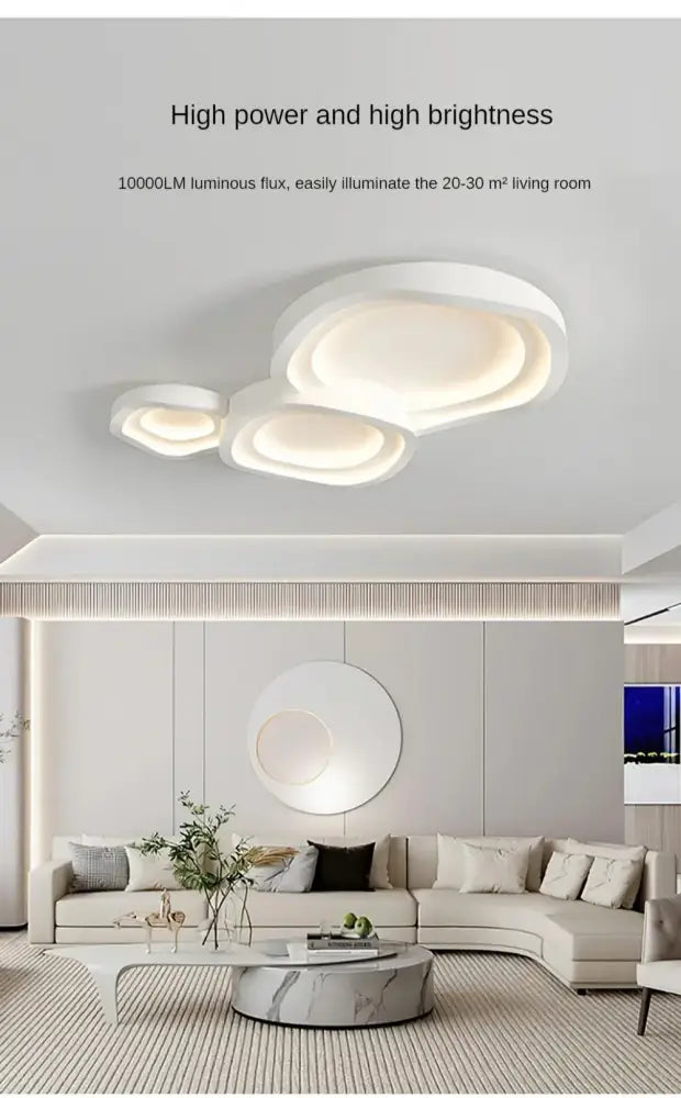 Modern white cloud led ceiling lamps bedroom soft glow light