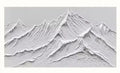 Minimalist white mountain hand painted oil painting living room art