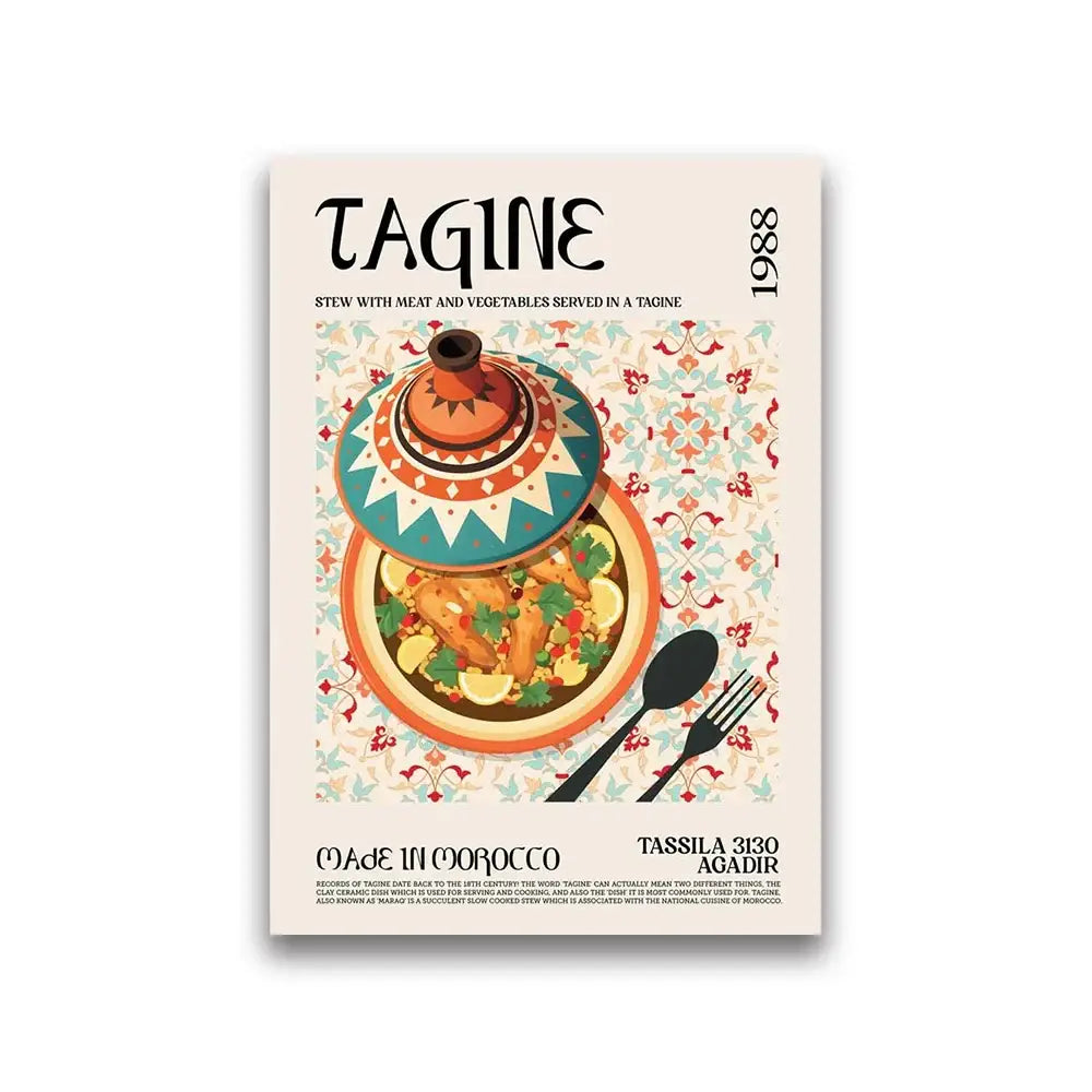 Geometric tacos world cuisine food canvas wall art for kitchen