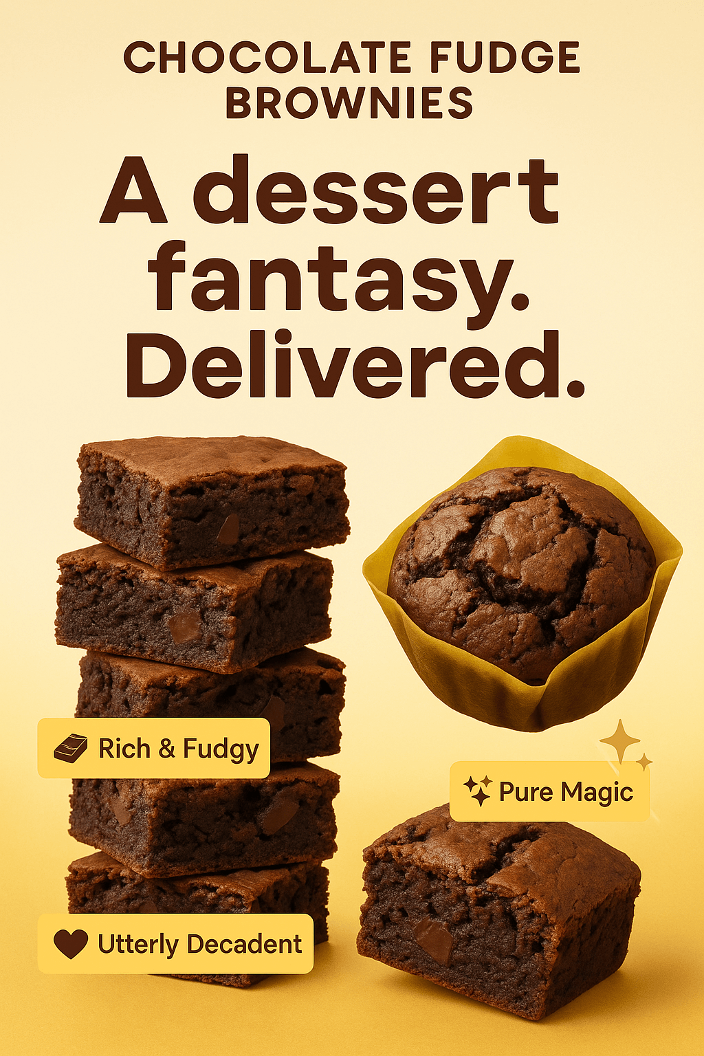 The Pastry Case - Chocolate Fudge Brownies 18 2-packs