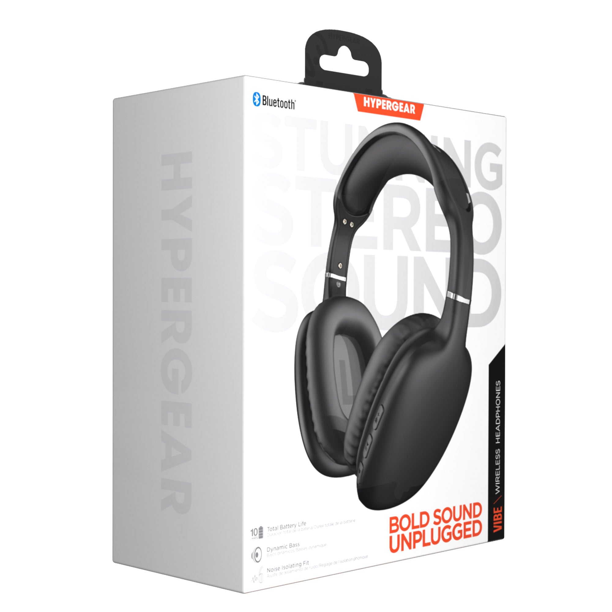 HyperGear VIBE Wireless Bluetooth Headphones w Extended Battery Life