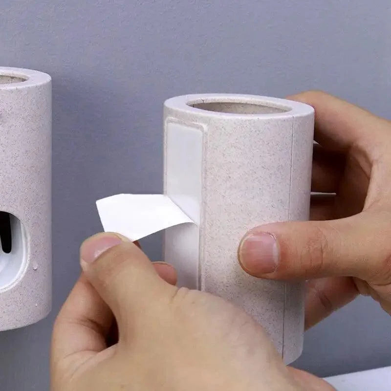 Easy Home Toothpaste Dispenser Squeezer Pasta Toothbrush Holder Wall Mounted Bathroom  Products  Accessories