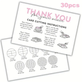 Cake Cutting Instructions  4x6 - 10ct