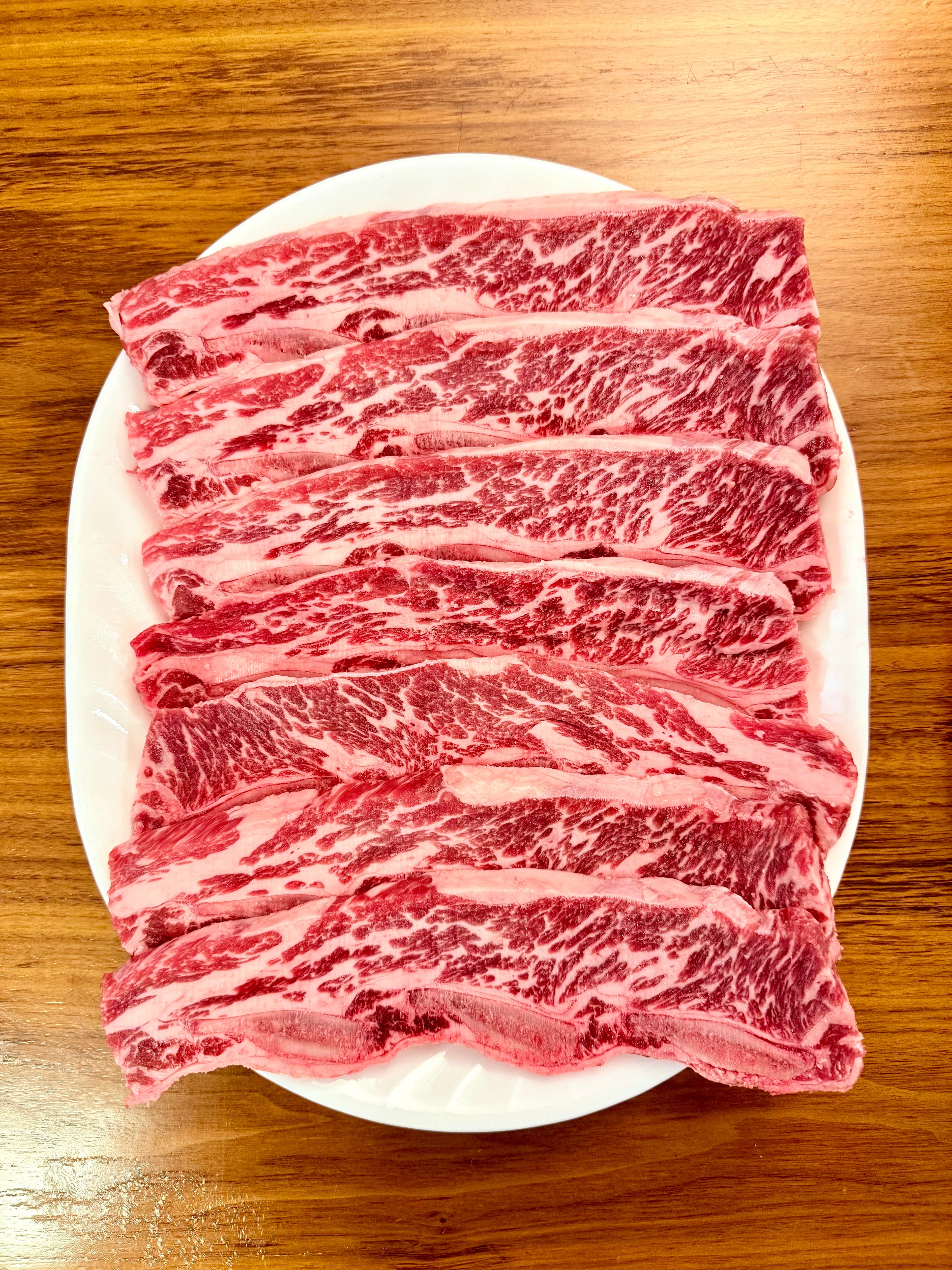 Premium Center-Cut LA Galbi (Unmarinated Beef Short Rib) (2lbs)