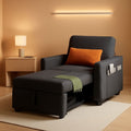 SlateGray Convertible Sleeper Sofa Bed With Armrests