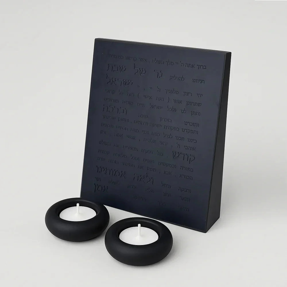Elegant Concrete Candle with Engraved Blessing – Clean & Siena Series