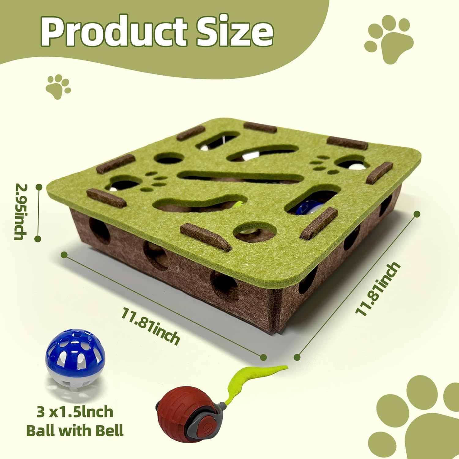 Cat Puzzle Toy with Ball