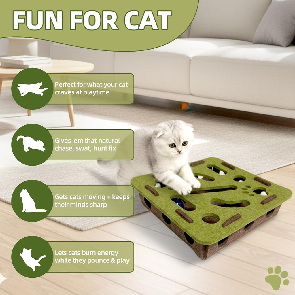 Cat Puzzle Toy with Ball