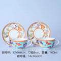 Floral turquoise & gold bone dinnerware set dining room tableware