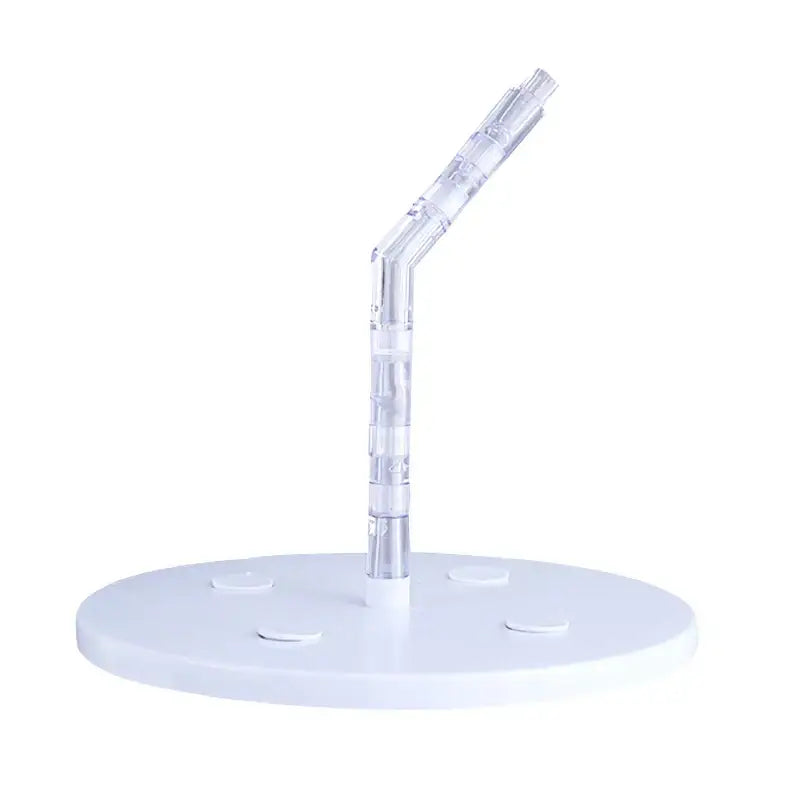 Gravity defying white cake stand support structure kitchen baking tool